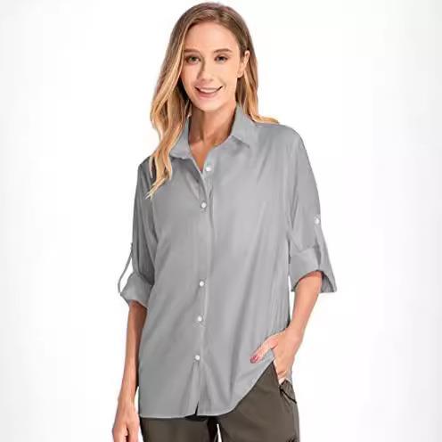 Women's Long Sleeve Sun Protec - Fishing Shirt Uv Protection reseña y precio