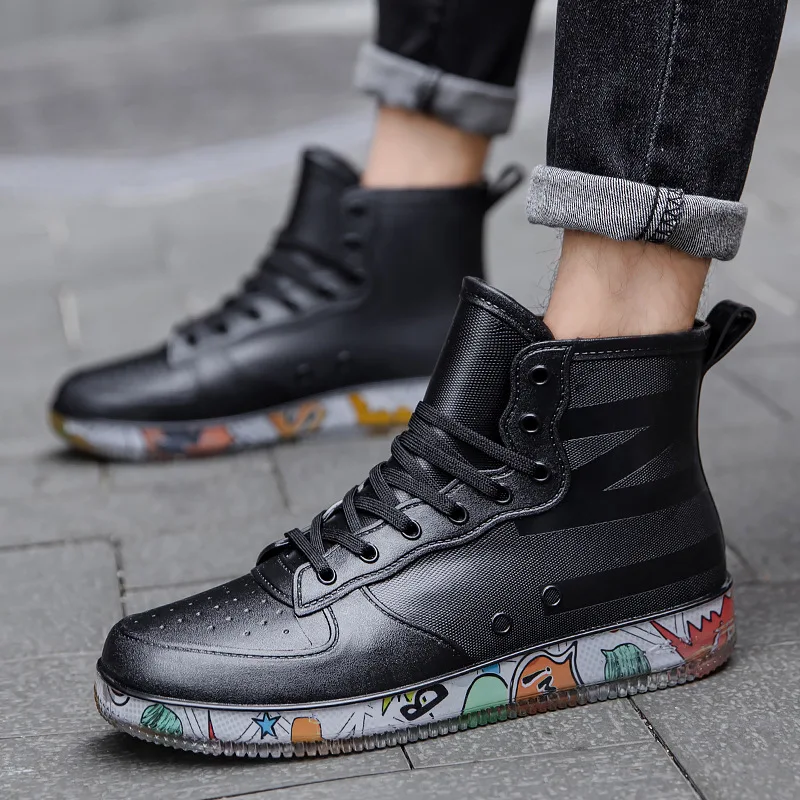 Men Rain Boots Fashion Trendy  - Fishing Boots reseña y precio