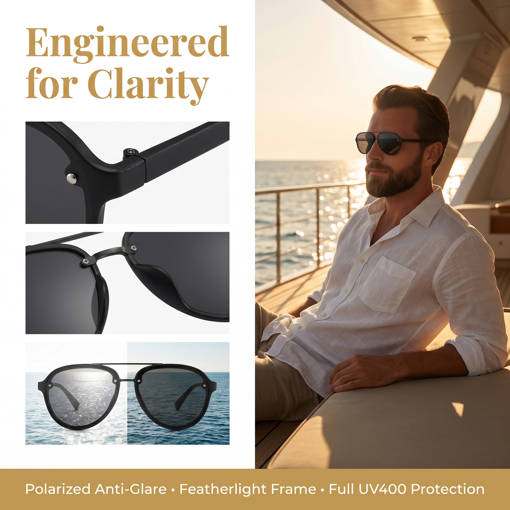 CHALK Polarized Men's Sunglass - Fishing Sunglasses Polarized reseña y precio