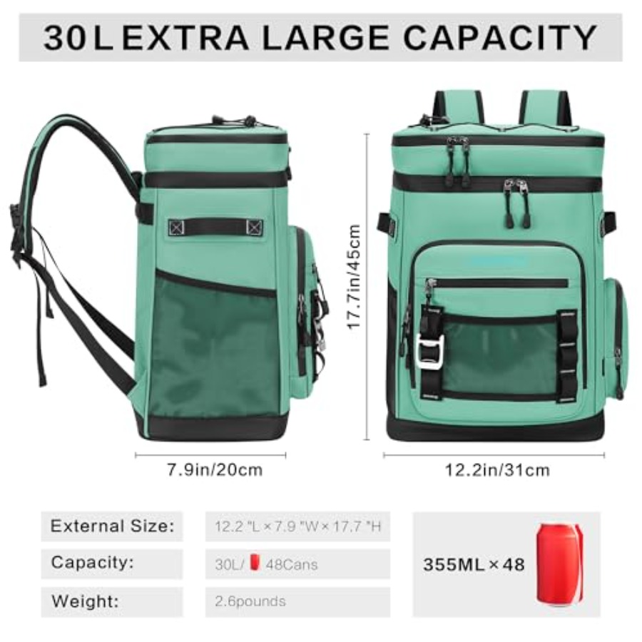 Large Waterproof Insulated Coo - Fishing Backpack reseña y precio