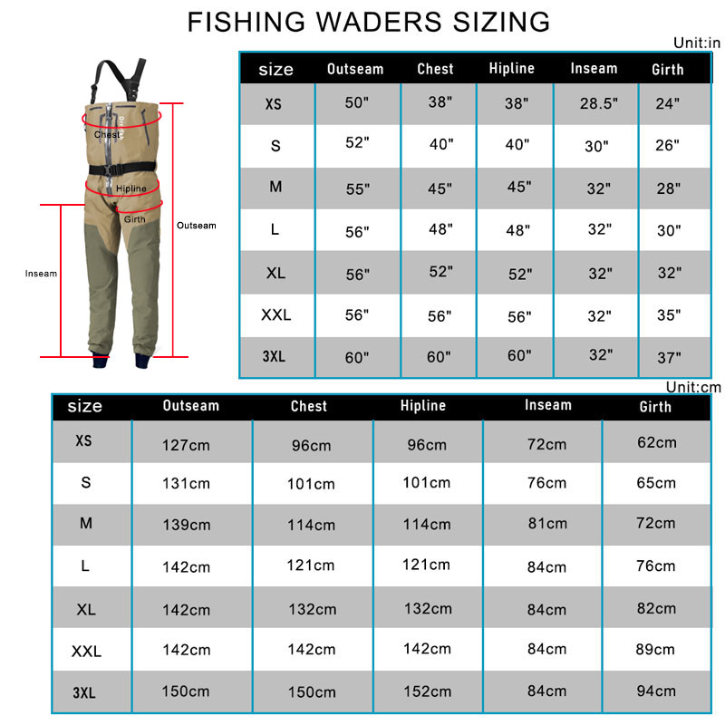 Zippered Waterproof Wader With - Fishing Waders reseña y precio