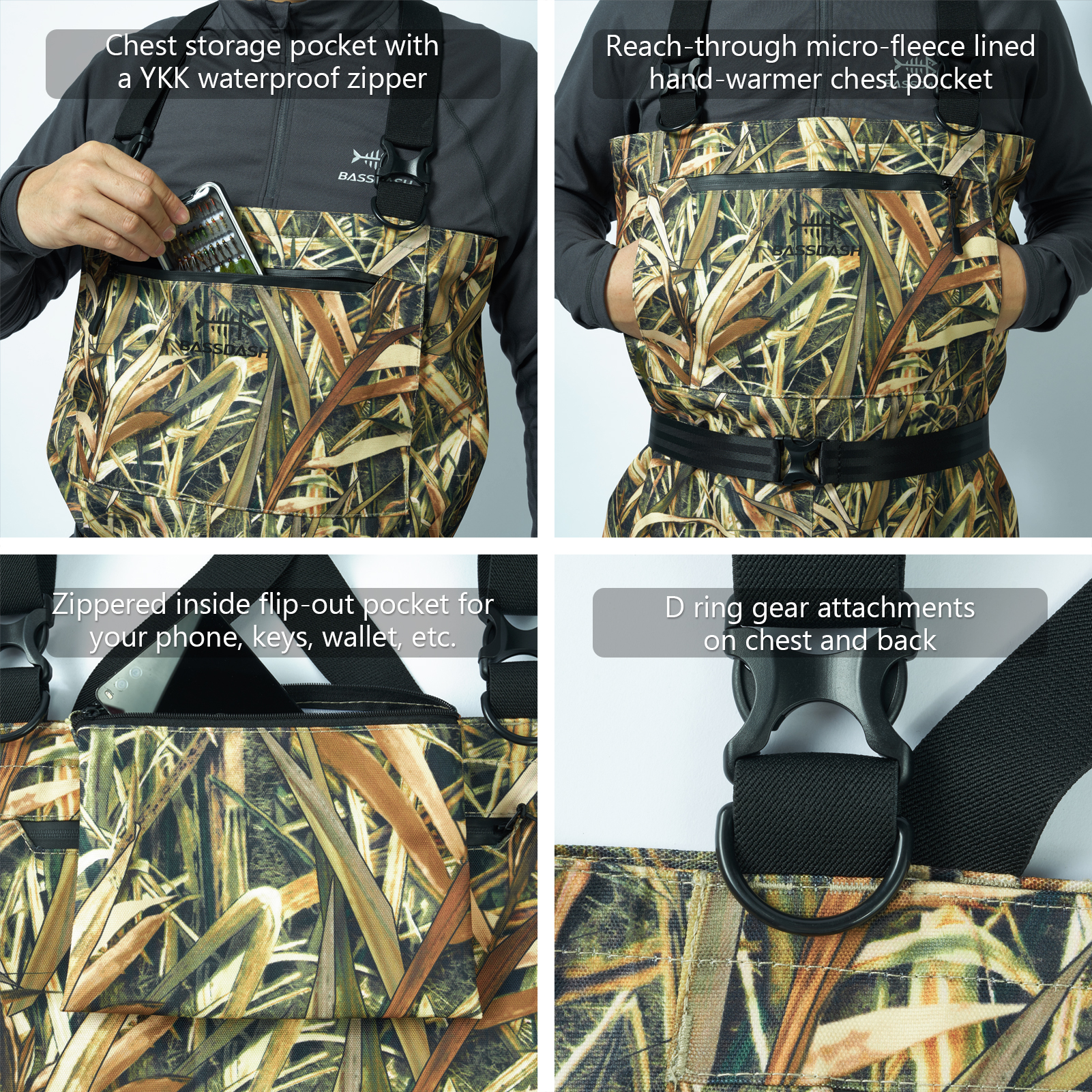 BASSDASH Men Women Boot Foot W - Fishing Waders reseña y precio