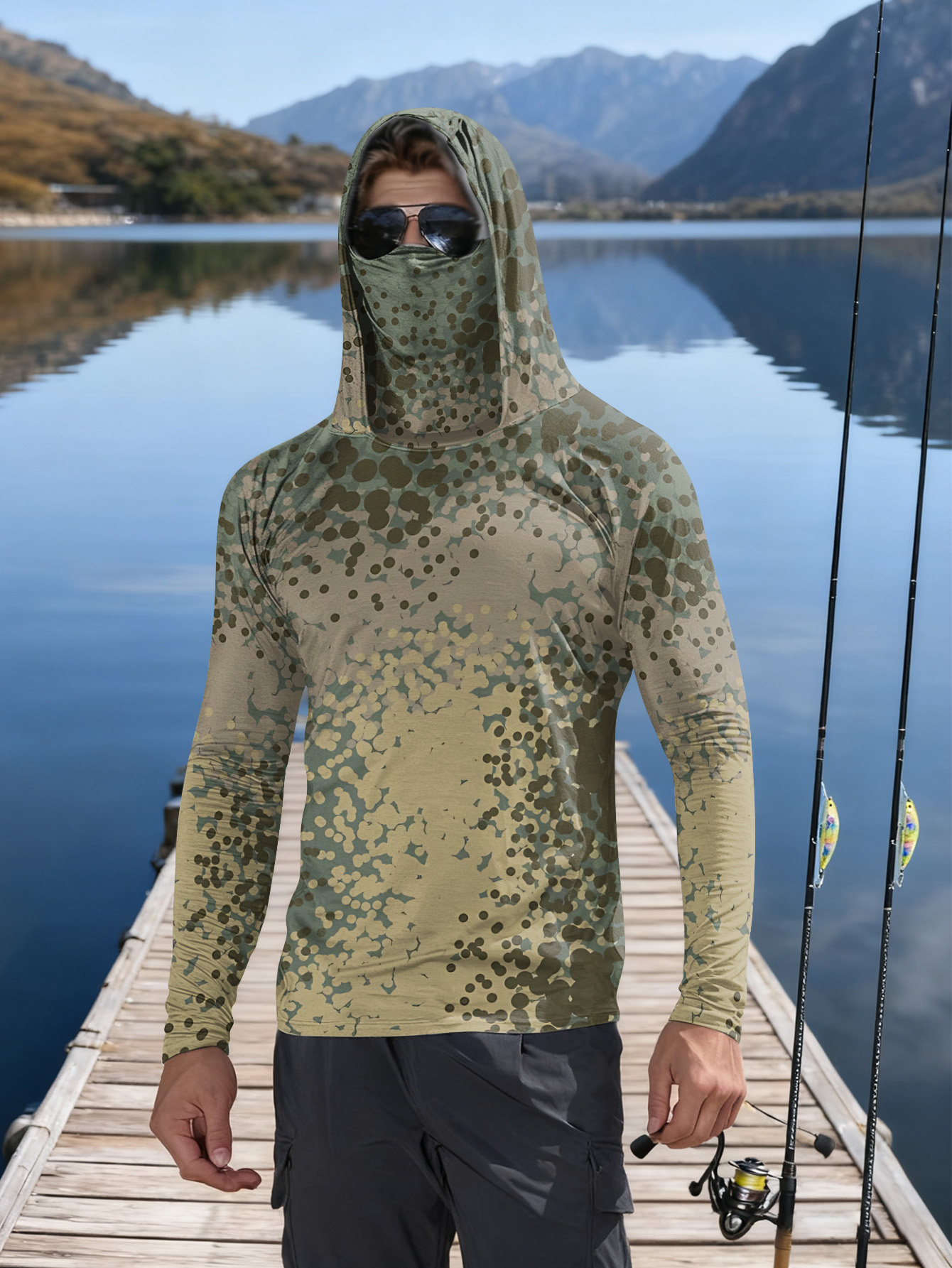 Men's Fishing Hooded Long-Slee - Fishing Hoodie reseña y precio