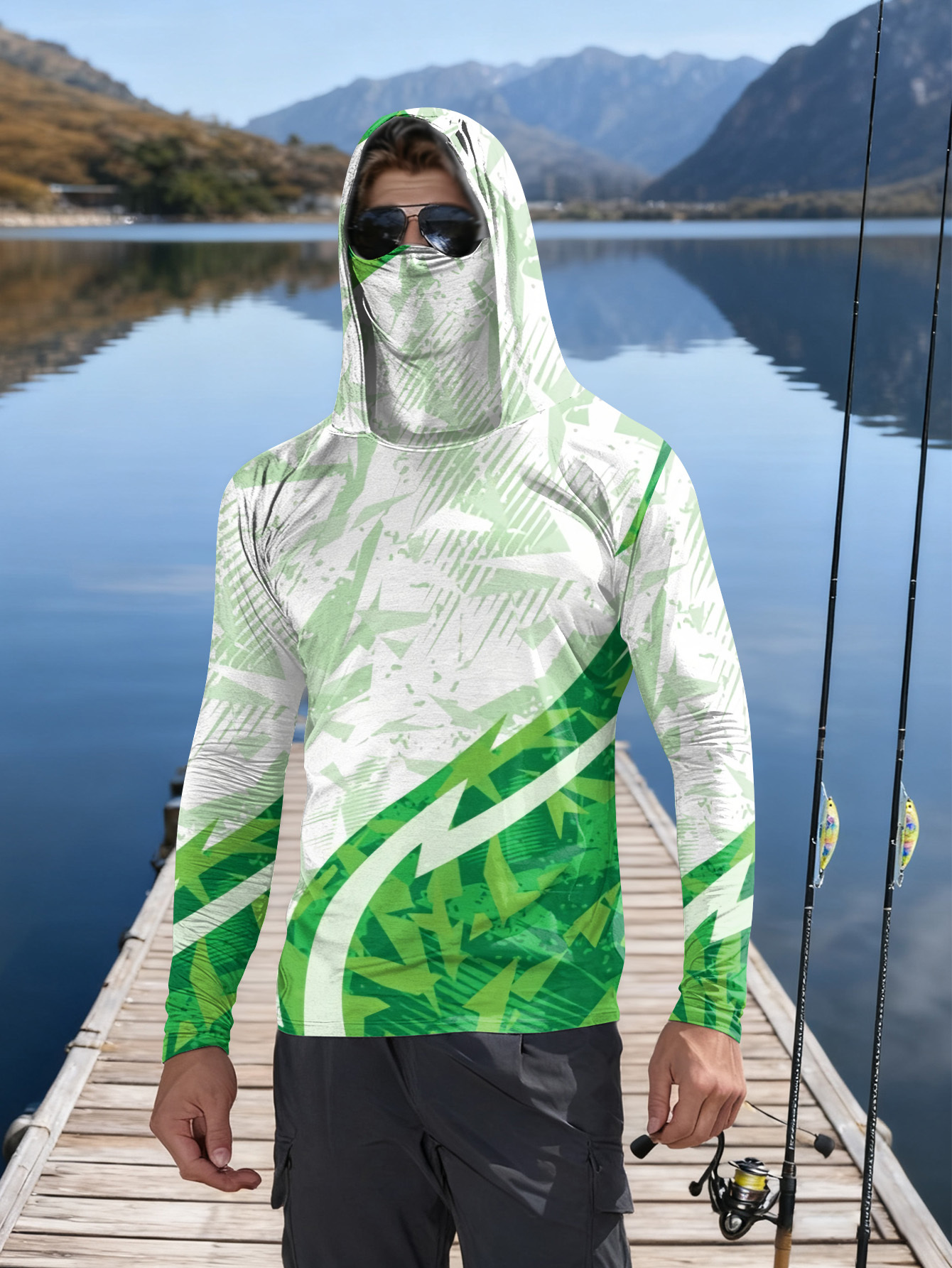 Men's Fishing Hooded Long-Slee - Fishing Hoodie reseña y precio