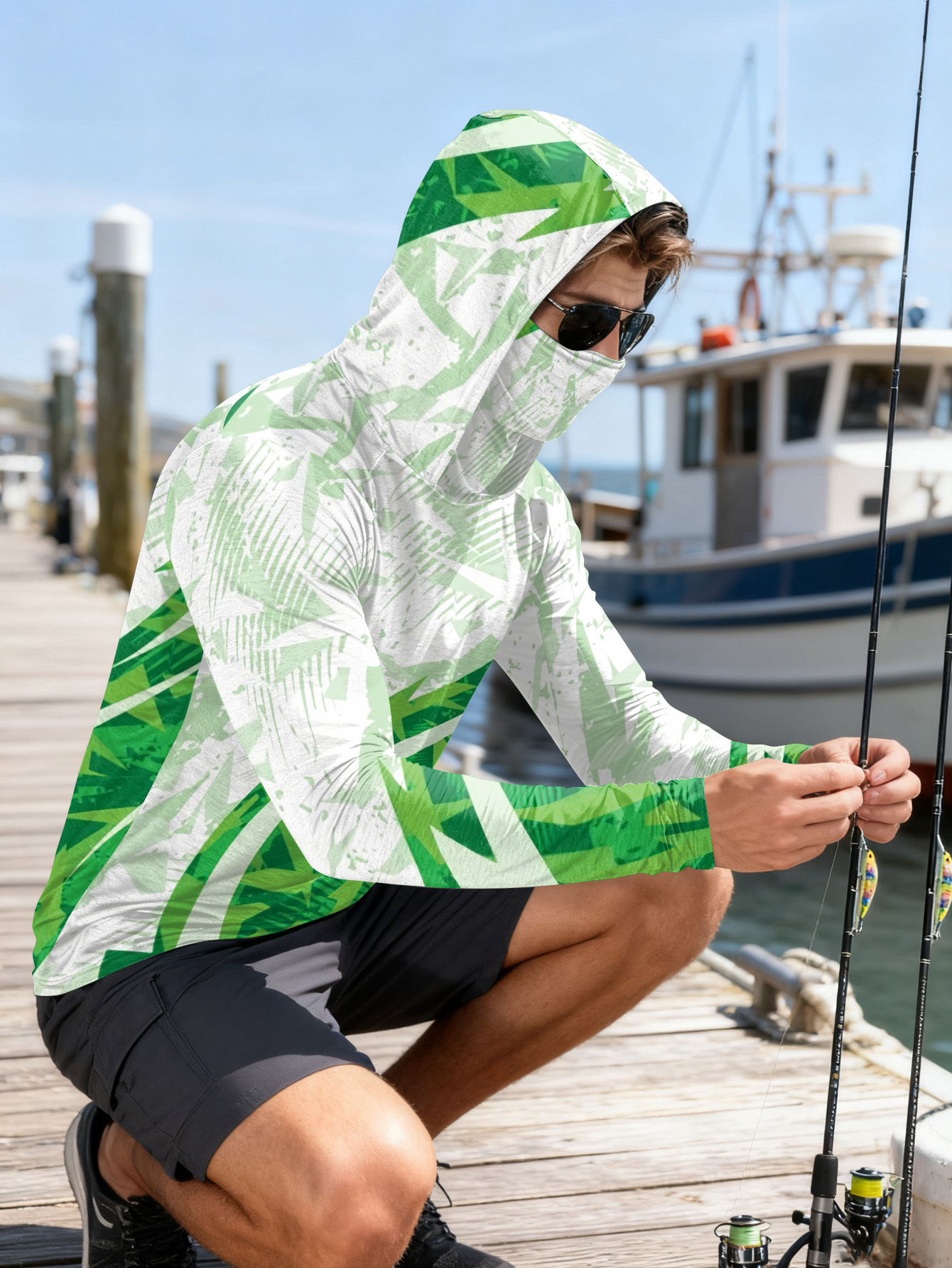 Men's Fishing Hooded Long-Slee - Fishing Hoodie reseña y precio