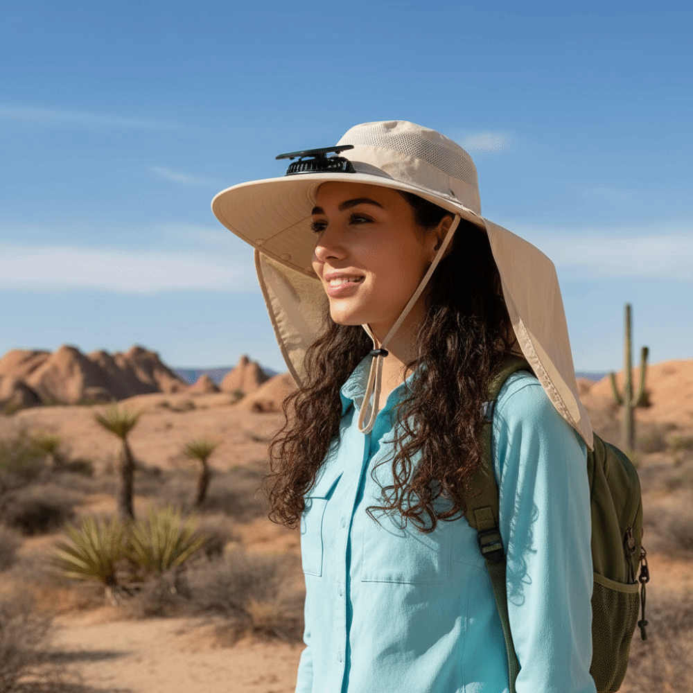 New UPF50+ Solar Fan Hat with  - Fishing Hat reseña y precio