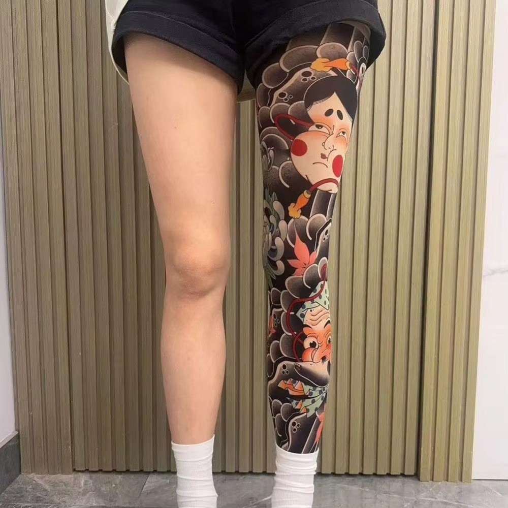 Full Leg Fake Tattoo Socks Pri - Fishing Socks reseña y precio