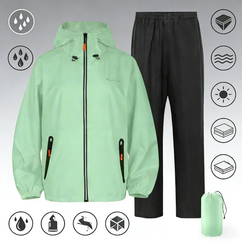 Waterproof Rain Suit Set Full  - Fishing Rain Suit reseña y precio
