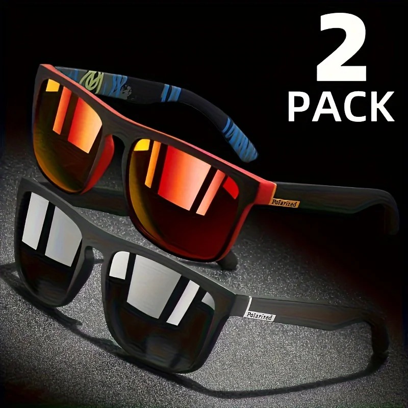 1/2pcs Square Sport Sunglasses - Fishing Sunglasses Polarized reseña y precio
