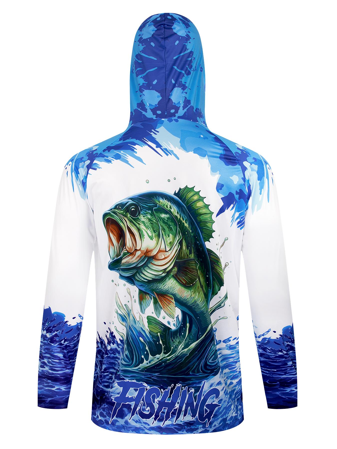 Fishing Hooded Shirt Upf 50 Fi - Fishing Shirt Uv Protection reseña y precio