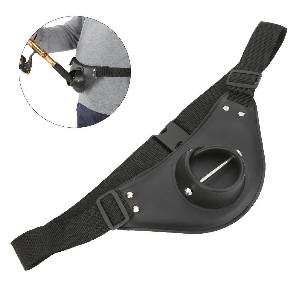 Black PU Leather Adjustable Ro - Fishing Belt reseña y precio