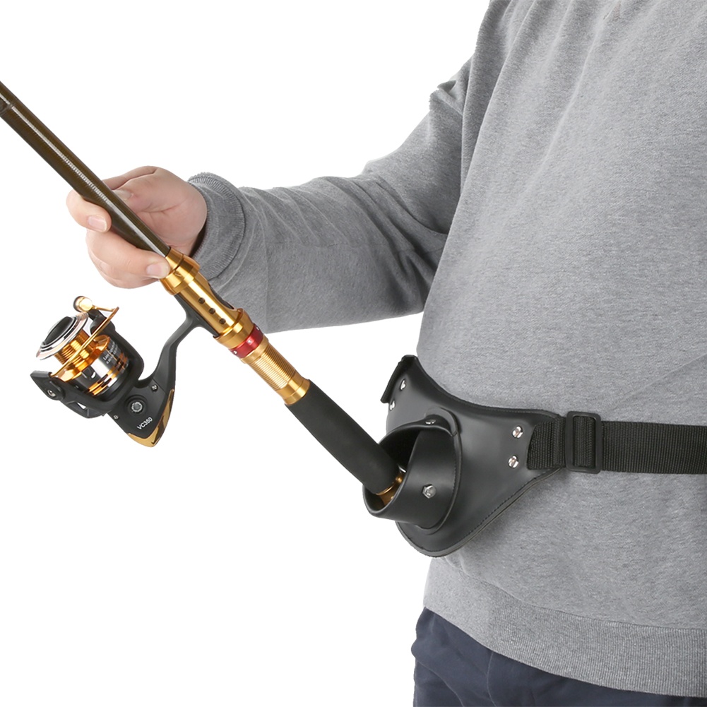 Black PU Leather Adjustable Ro - Fishing Belt reseña y precio