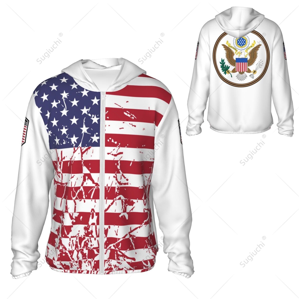United States Flag Sun Protect - Fishing Hoodie reseña y precio
