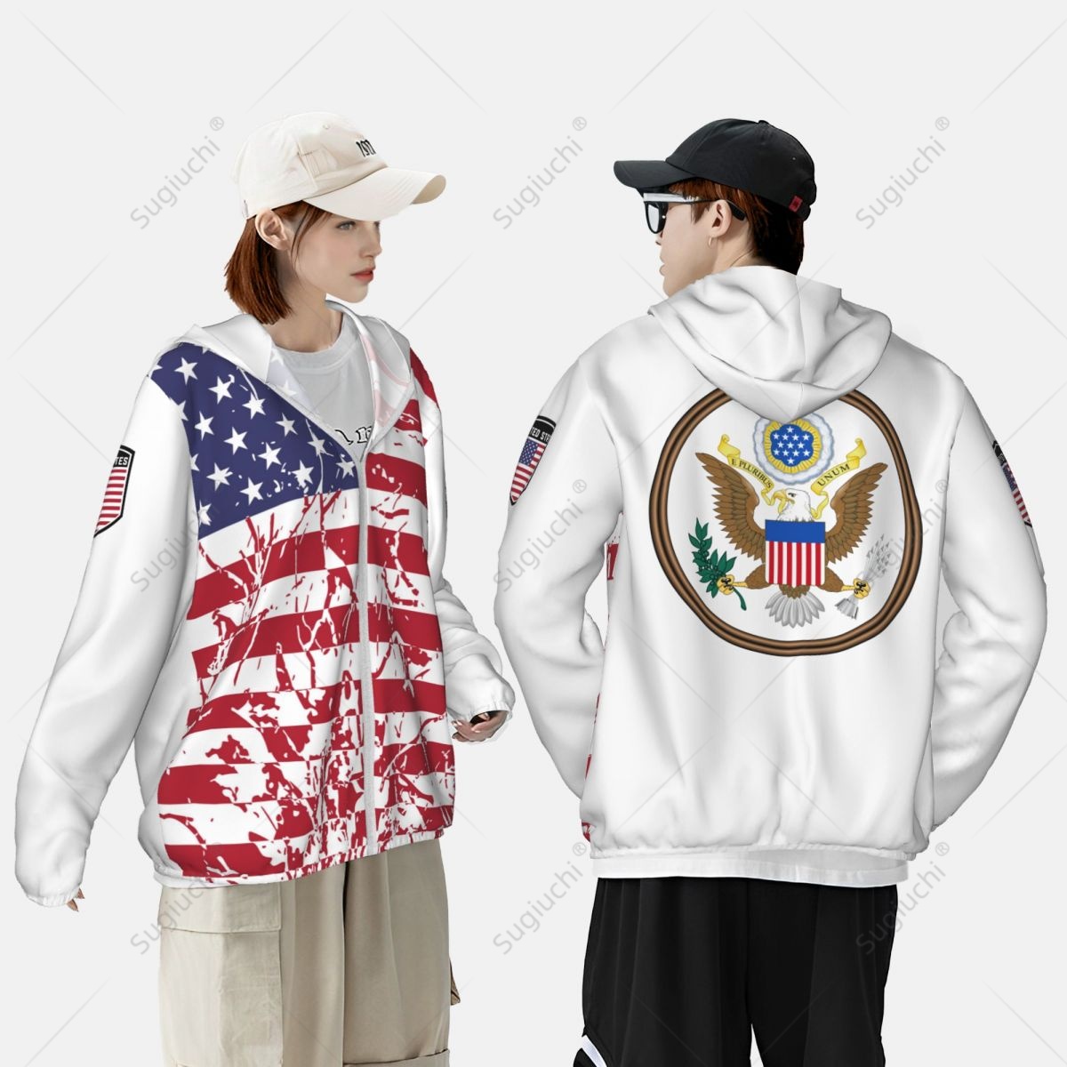 United States Flag Sun Protect - Fishing Hoodie reseña y precio