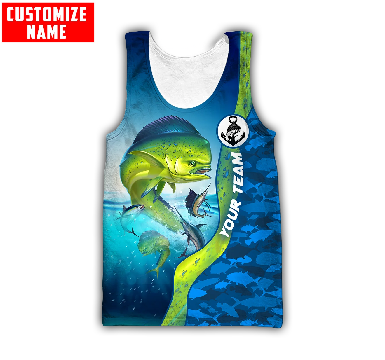 Custom name Mahi mahi fishing  - Fishing Vest reseña y precio