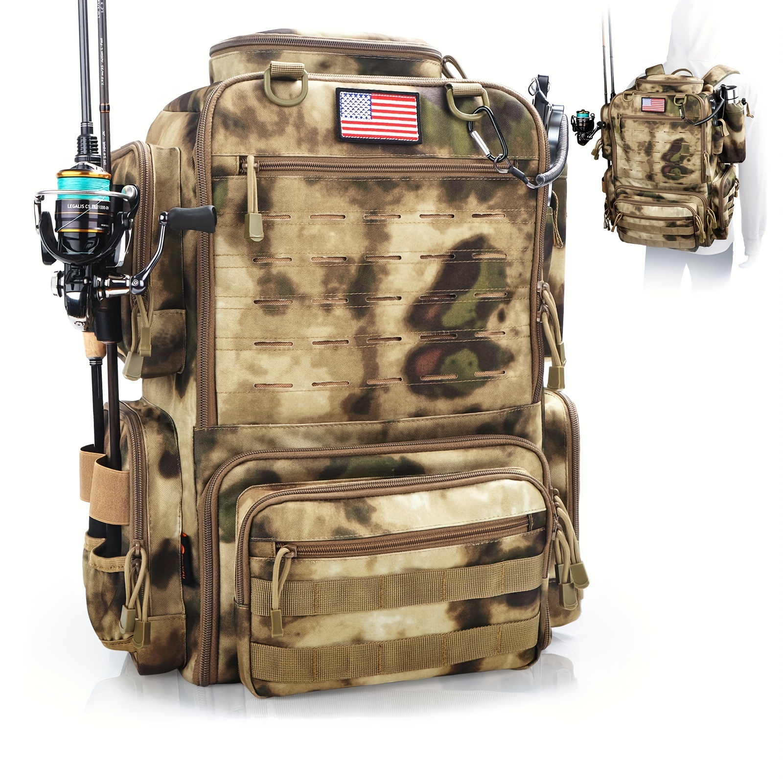 A Spacious 11.89gal Fishing Ba - Fishing Backpack reseña y precio