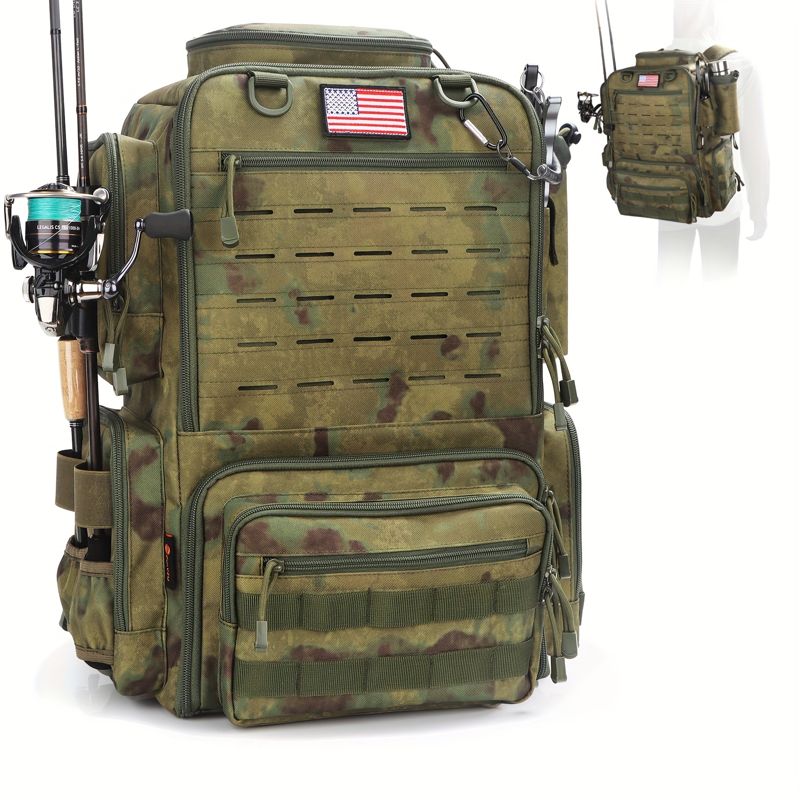 A Spacious 11.89gal Fishing Ba - Fishing Backpack reseña y precio