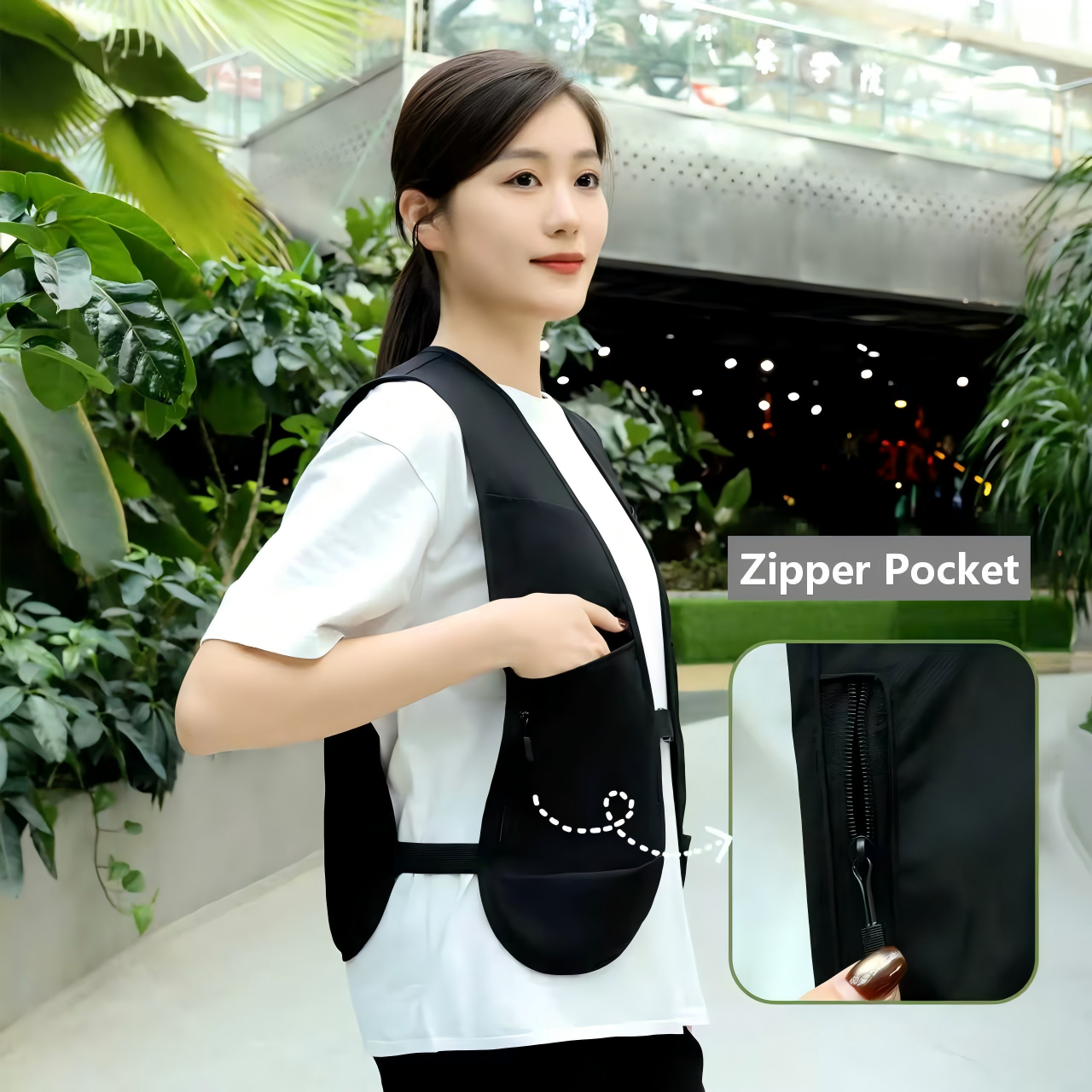 Zipper type work vest super li - Fishing Vest reseña y precio