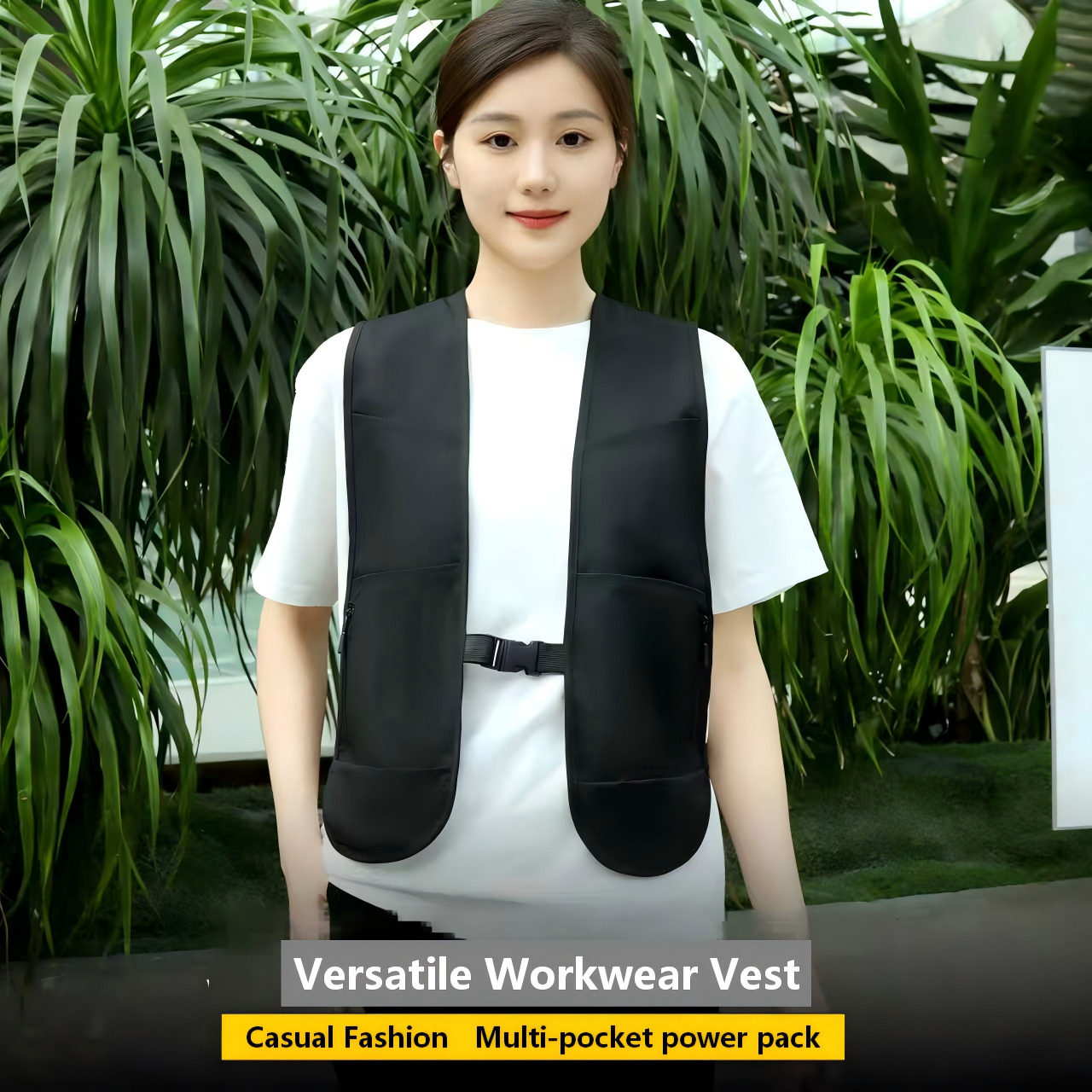 Zipper type work vest super li - Fishing Vest reseña y precio