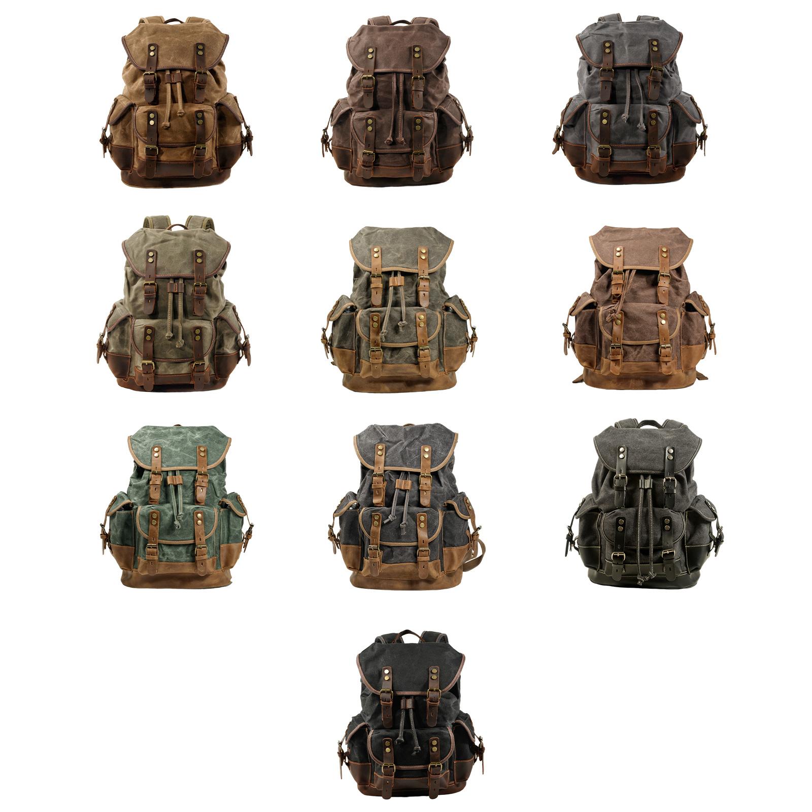 Canvas Backpack Outdoor Hiking - Fishing Backpack reseña y precio
