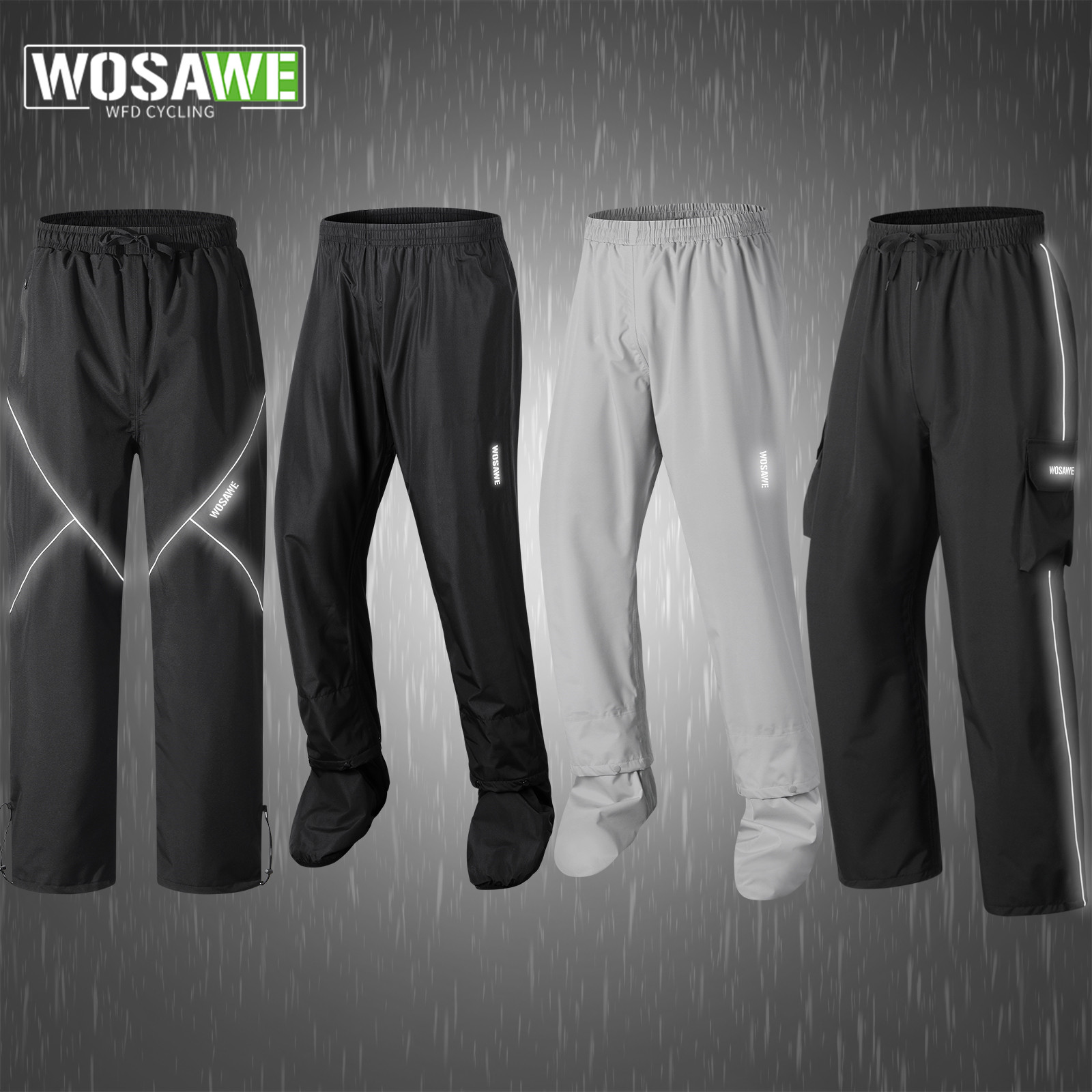 WOSAWE Cycling Rain Pants Wate - Fishing Rain Suit reseña y precio